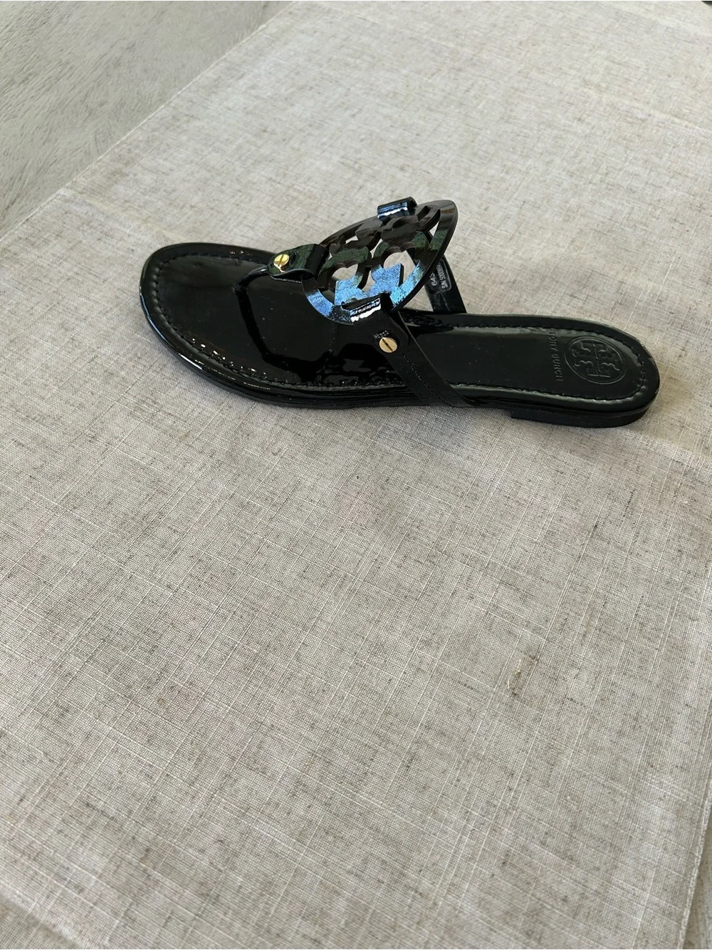 Tory Burch Miller, Black Patent, Size 9, Slightly worn - Picture 2 of 6